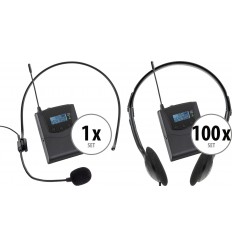 Pronomic Silent Guide V2 Conference Set cu 100 Casti + 1 Transmitator