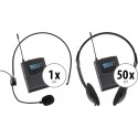 Pronomic Silent Guide V2 Tour Set cu 50 Casti + 1 Transmitator