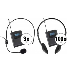 Pronomic Silent Guide V2 Conference Set cu 100 Casti + 1 Transmitator