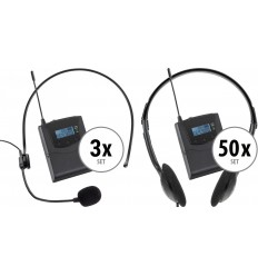 Pronomic Silent Guide V2 Tour Set cu 50 Casti + 1 Transmitator