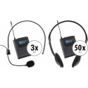 Pronomic Silent Guide V2 Tour Set cu 50 Casti + 3Transmitator