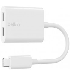 Belkin RockStar USB-C Audio + Charge Adapter White