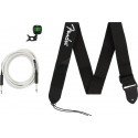 Fender Accessory Essentials Pack - Cable, Clip-On Tuner, Strap
