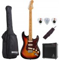 JET Guitars JS-300 SB SSS + Arrow First Strike 15 + accesorii