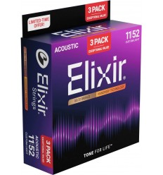 Elixir 16564 Nanoweb 80/20 Custom Light (3 Pack 11027)