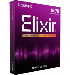 Elixir Nanoweb Acoustic 80/20 Bronze Baritone 11308