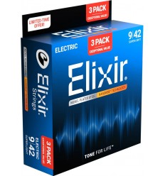 Elixir 16540 Nanoweb Nickel Plated Steel Super Light (3 Pack 12002)