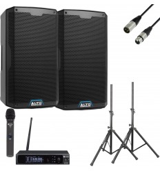 2 x Alto TS412 + Stative + Microfon wireless