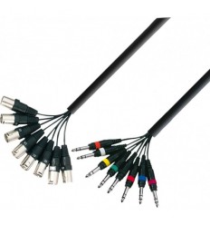 Adam Hall 3Star Multicore 8 x XLRm-TRS 5m