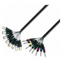 Adam Hall 3Star Multicore 8 x XLRm-TRS 5m