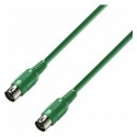 Adam Hall 3Star MIDI GRN 0.75m