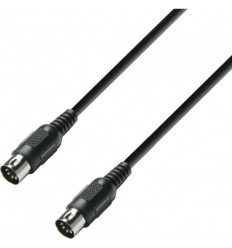 Adam Hall 3 STAR MIDI 0150 BLK 1.5m