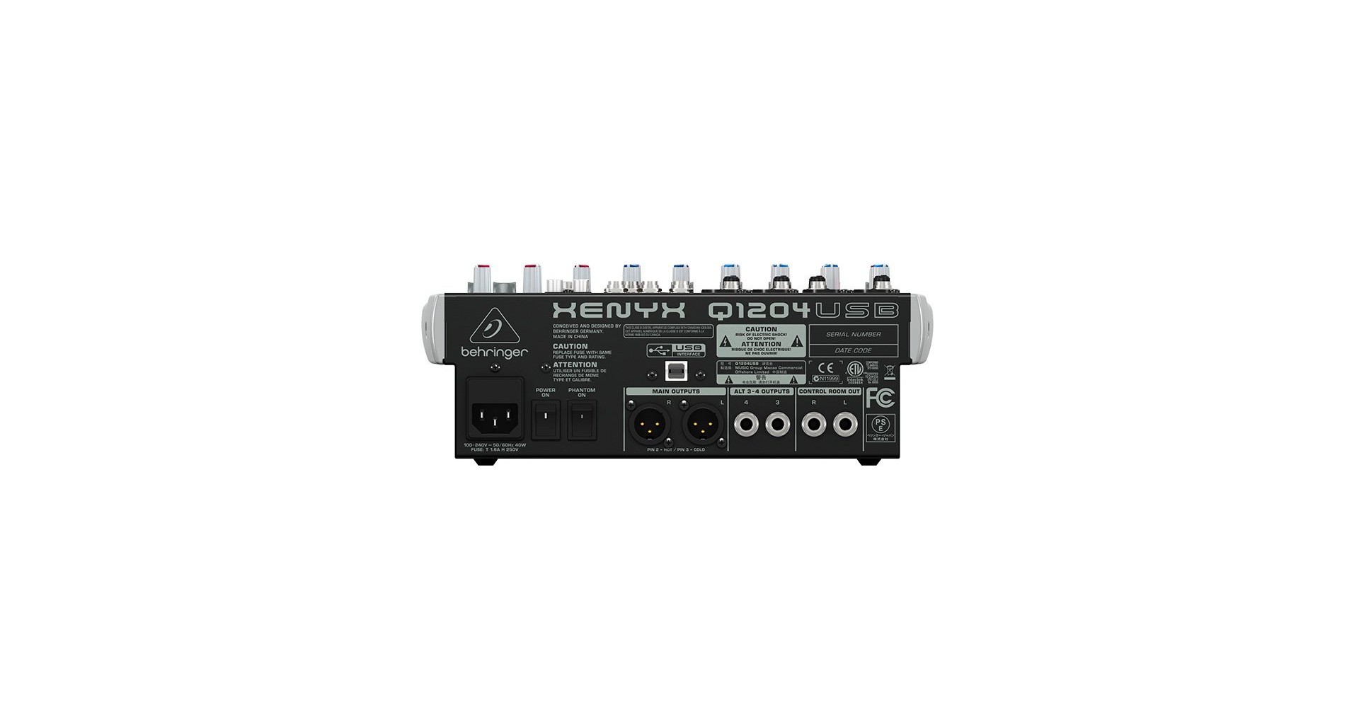 Behringer Xenyx Q1204USB Mixer audio analogic Zeedo Shop