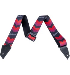 Jackson Strap with Double V Pattern, BK/RD