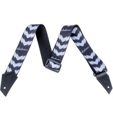 Jackson Strap with Double V Pattern, BK/WH