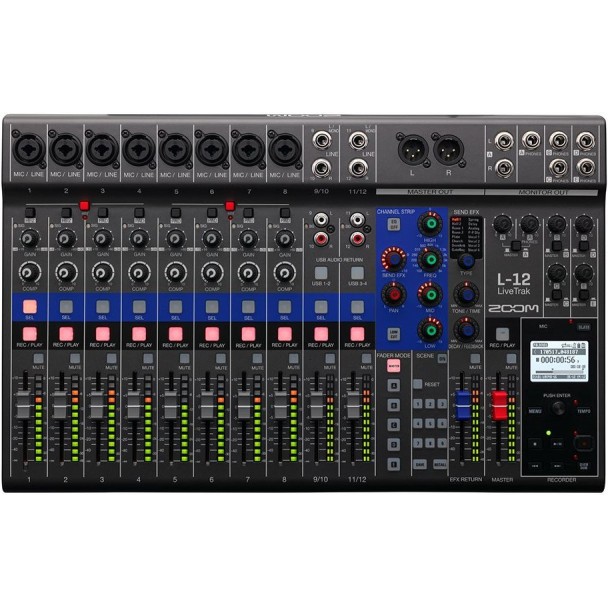 Zoom LiveTrak L-12 Mixer digital si interfata audio - Zeedo Shop