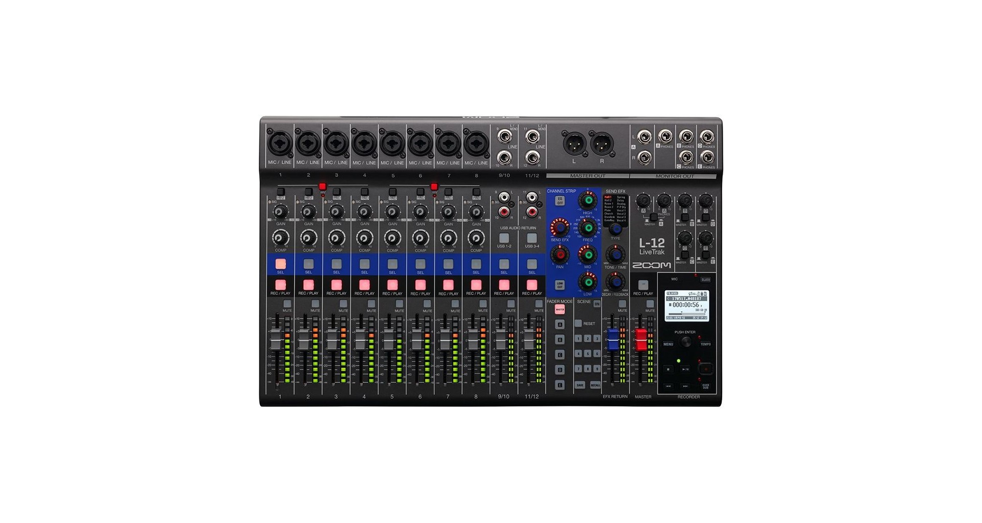 Zoom LiveTrak L-12 Mixer digital si interfata audio - Zeedo Shop