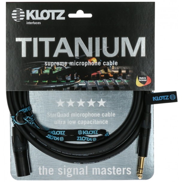 KLOTZ TI-MMS Titanium Mic XLRm - TRS 3m