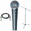 Pachet Shure Beta58 + stativ + cablu XLR 6m