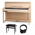 Set Pian Digital Classic Cantabile UP-1 Upright Oak + Scaun + Casti