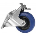 Roadinger Swivel Castor RD-100B 100mm blue with brake