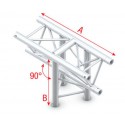 Milos Pro-30 Triangle G Truss - T-Cross vertical, 3-way, apex down - 710 mm