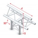 Milos Pro-30 Triangle G Truss - T-Cross vertical, 3-way, apex up - 710 mm