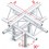 Milos Pro-30 Triangle G Truss - Cross + down, 5-way, apex up -710 mm