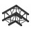 Milos Pro-30 Square G Truss - Corner - Heavy Duty - 90° - Negru