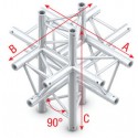 Milos Deco-22 Triangle truss - Cross up/down 6-way 90°