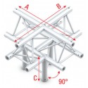 Milos Deco-22 Triangle truss - Cross + down 5-way, apex up 90°