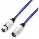 Adam Hall 3Star XLRf - XLRm 1m Blue