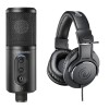 Audio Technica ATR2500x-USB + Audio Technica ATH-M20X