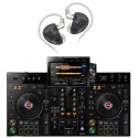 Pioneer DJ XDJ-RX3 + KZ Acoustics AS16 Pro Black
